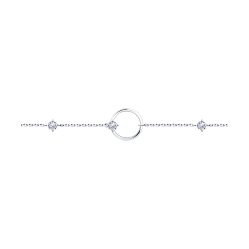 Brățară din argint  cu pietre Cubic Zirconia Incolor