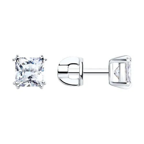 Cercei Pusete din argint cu Cubic Zirconia Incolor
