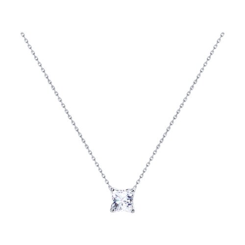 Colier din argint  cu pietre Cubic Zirconia Incolor