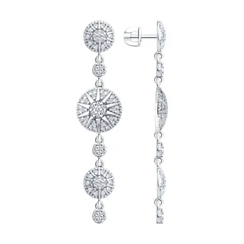 Cercei Pusete din argint cu Cubic Zirconia Incolor