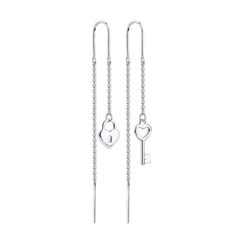 Серьги Продёвки из серебра без камней