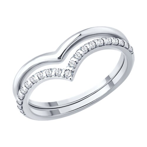 Inel din argint  cu pietre Cubic Zirconia Incolor