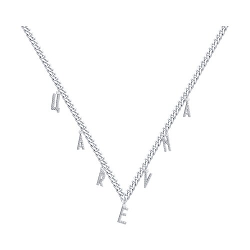 Colier din argint  cu pietre Cubic Zirconia Incolor