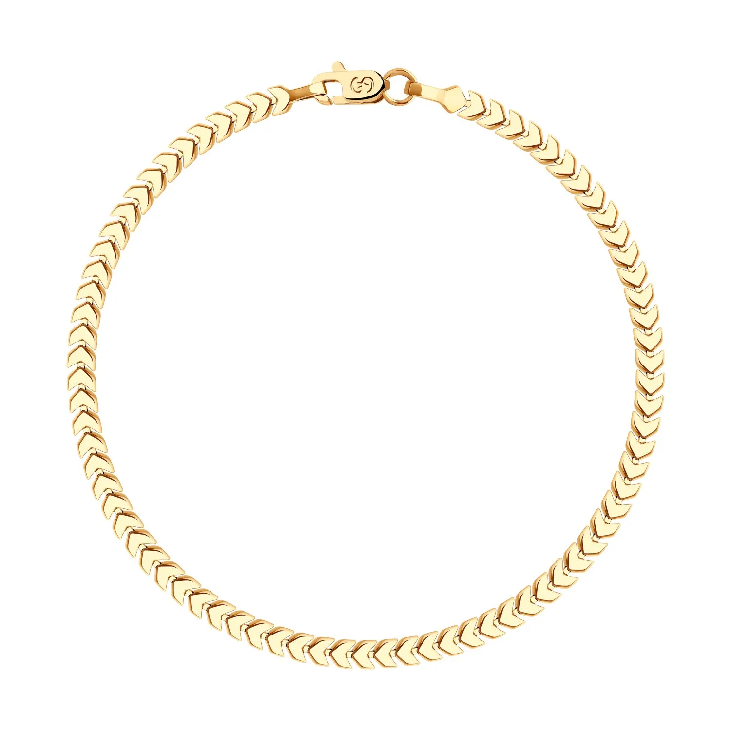Браслет из красного золота без камней