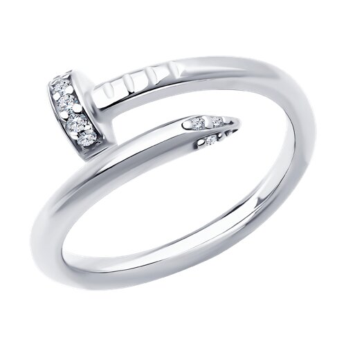 Inel din argint  cu pietre Cubic Zirconia Incolor
