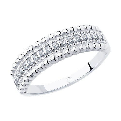 Inel din argint  cu pietre Cubic Zirconia Incolor