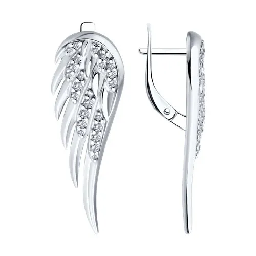 Cercei din argint cu Cubic Zirconia Incolor