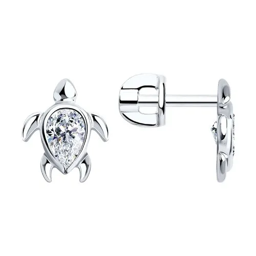 Cercei Pusete din argint cu Cubic Zirconia Incolor