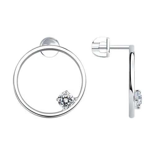 Cercei Pusete din argint cu Cubic Zirconia Incolor