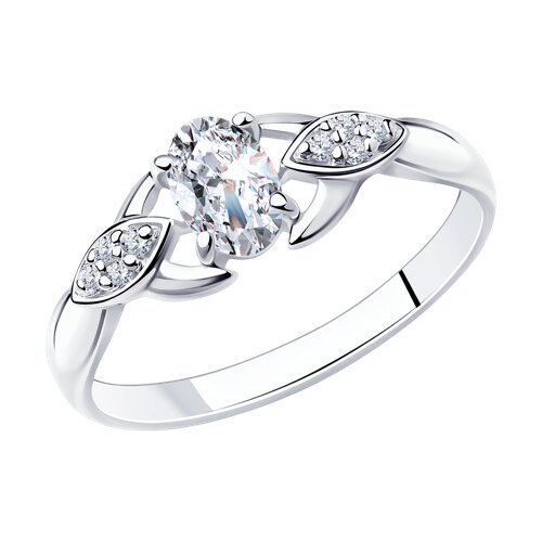 Inel din argint  cu pietre Cubic Zirconia Incolor