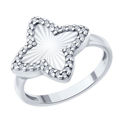 Inel din argint  cu pietre Cubic Zirconia Incolor