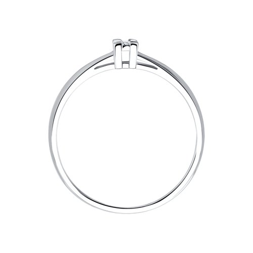 Inel din aur alb cu pietre Diamant