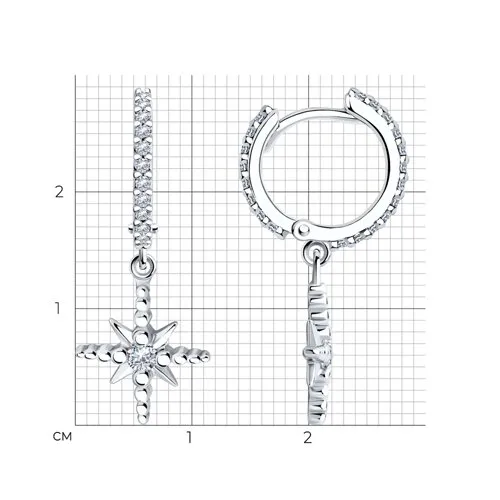 Cercei Creole din argint cu Cubic Zirconia Incolor