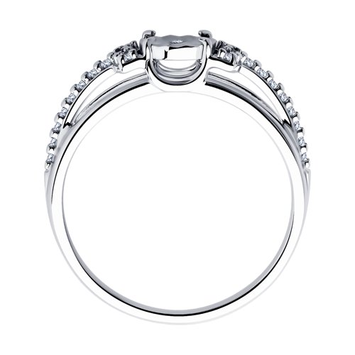 Inel din argint  cu pietre Diamant, Cubic Zirconia Incolor