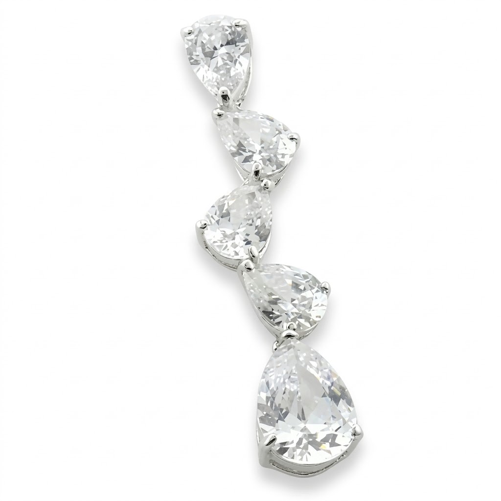Pandantiv din argint cu Cubic Zirconia Incolor