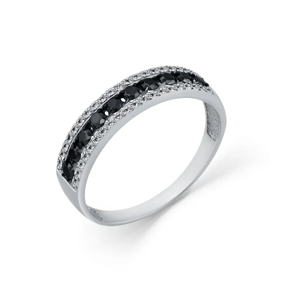 Inel din aur alb cu Diamant, Diamant negru