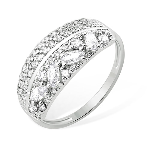 Inel din argint  cu pietre Cubic Zirconia Incolor