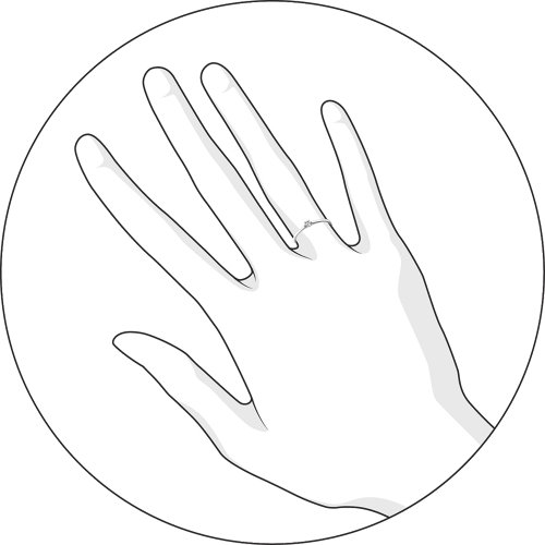 Кольцо из белого золота с камнями Бриллиант