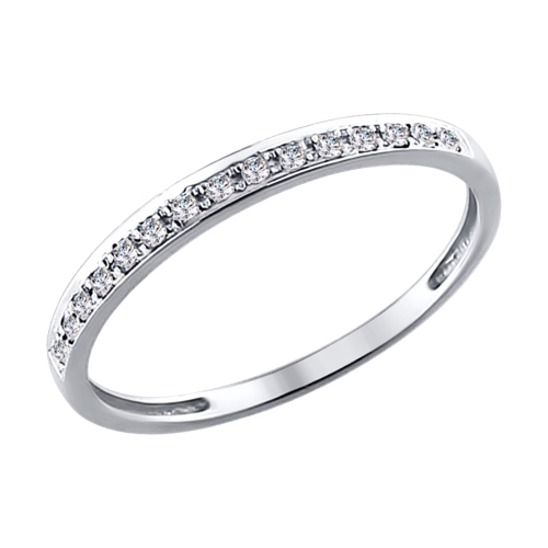 Inel din aur alb cu pietre Diamant