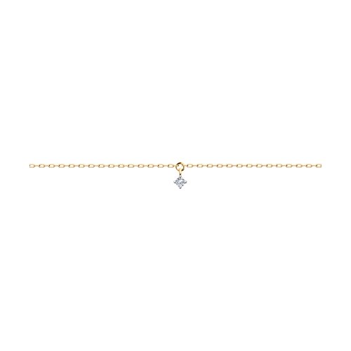 Brățară din aur roșu cu pietre Cubic Zirconia Incolor