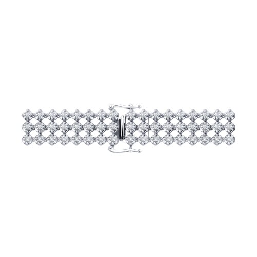 Brățară din aur alb cu pietre Diamant