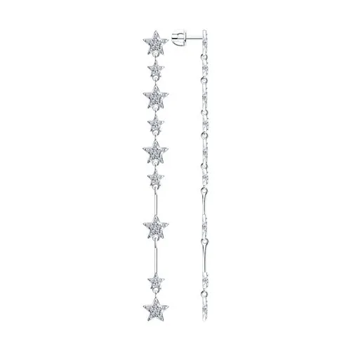 Cercei Pusete din argint cu Cubic Zirconia Incolor