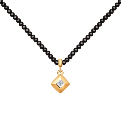 Colier din aur roșu cu pietre Diamant, Spinel natural