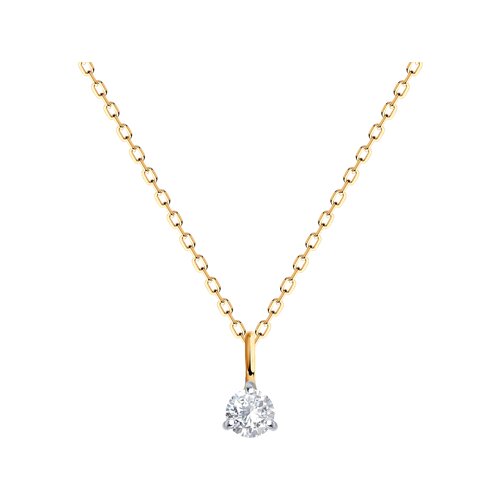 Colier din aur roșu cu pietre Diamant