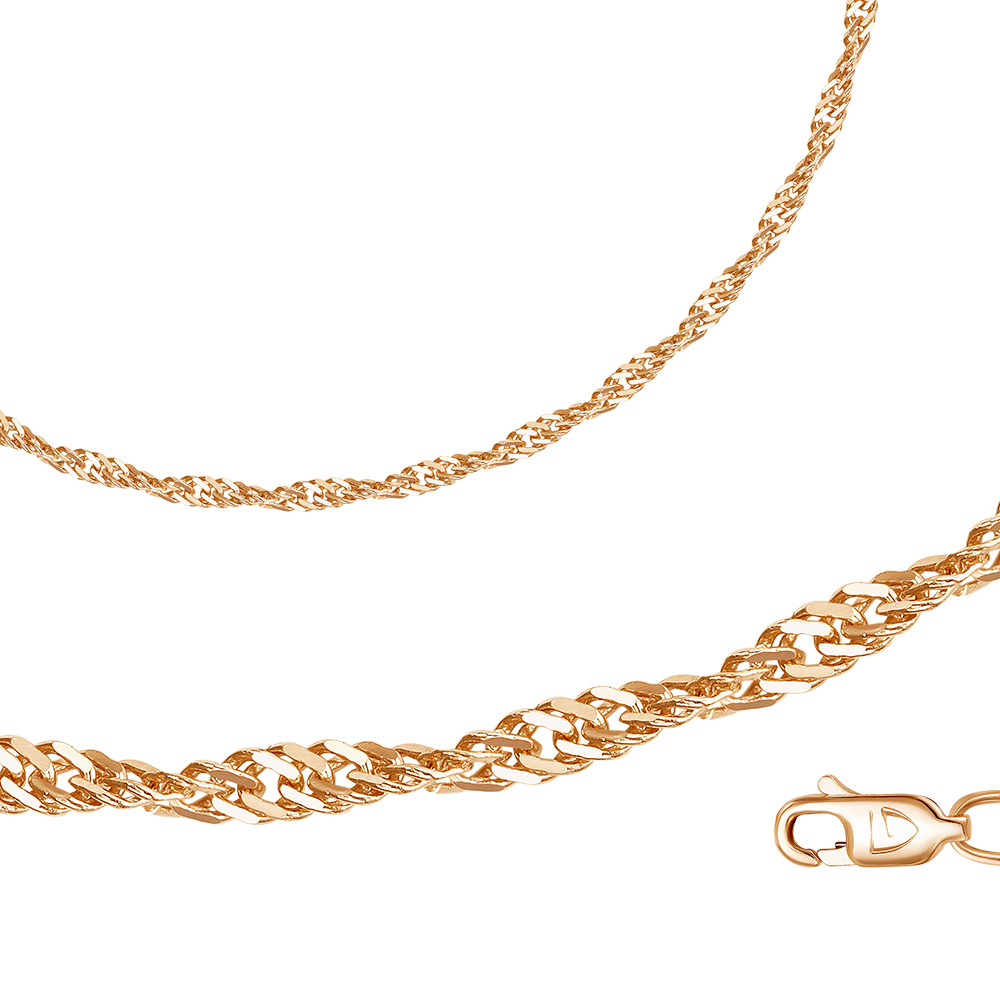 Браслет из красного золота без камней