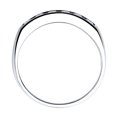 Inel din aur alb cu pietre Cubic Zirconia Incolor