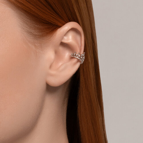 Cercel din argint  cu pietre Cubic Zirconia Incolor