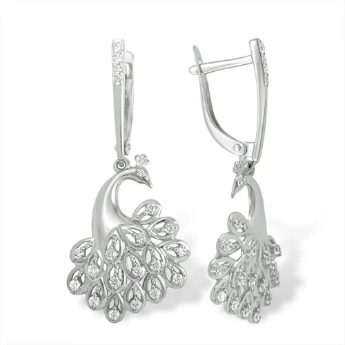 Cercei Suspendați din argint cu Cubic Zirconia Incolor