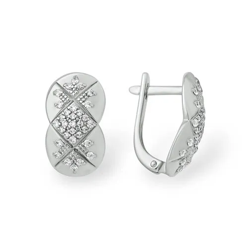 Cercei din argint cu Cubic Zirconia Incolor