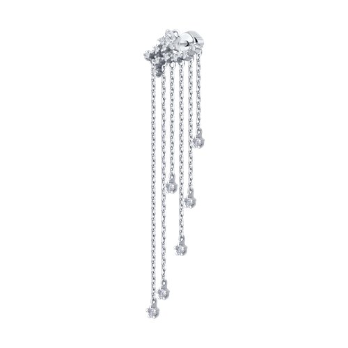 Cercel din argint  cu pietre Cubic Zirconia Incolor