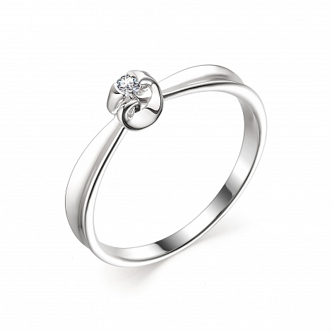 Inel din aur alb cu pietre Diamant