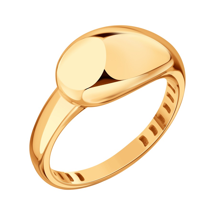 Кольцо из красного золота без камней