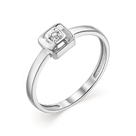 Inel din aur alb cu pietre Diamant