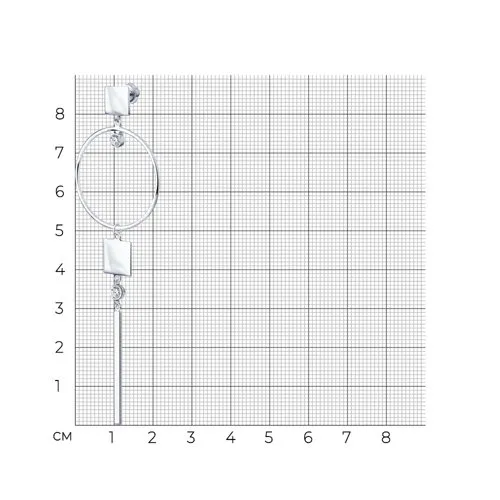 Cercel din argint cu Cubic Zirconia Incolor
