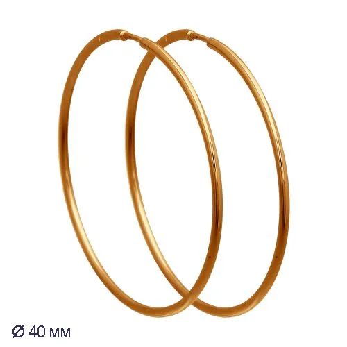 Серьги Конго из красного золота
