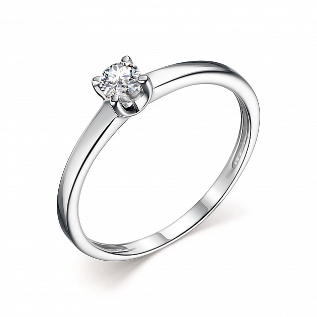 Inel din aur alb cu pietre Diamant