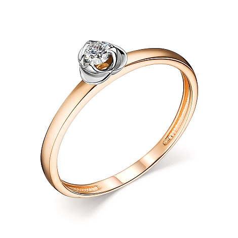 Inel din aur roșu cu pietre Diamant