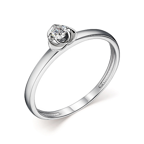 Inel din aur alb cu pietre Diamant