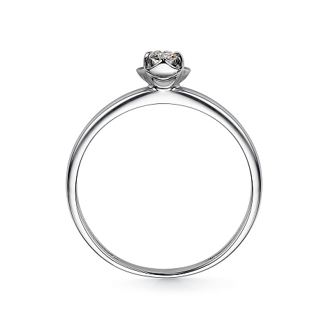 Inel din aur alb cu pietre Diamant