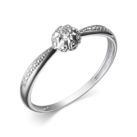 Inel din aur alb cu pietre Diamant
