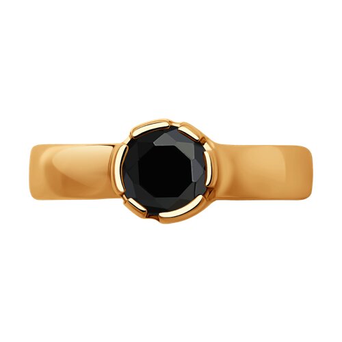 Inel din aur roșu cu pietre Spinel natural