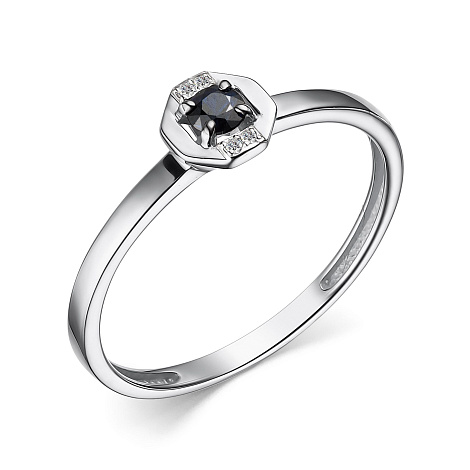 Inel din aur alb cu pietre Diamant, Safir