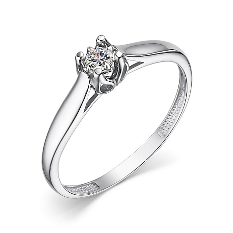 Inel din aur alb cu pietre Diamant