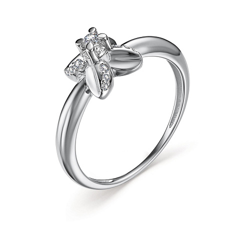 Inel din aur alb cu pietre Diamant