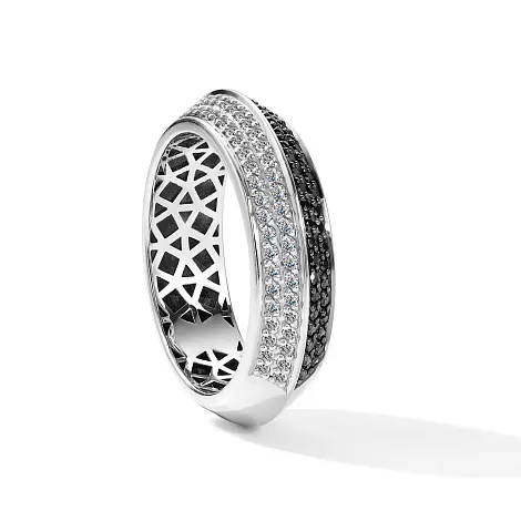 Inel din aur alb cu Diamant, Diamant negru