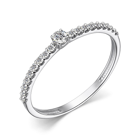 Inel din aur alb cu pietre Diamant